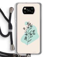 Violets are blue: Xiaomi Poco X3 NFC Transparant Hoesje met koord