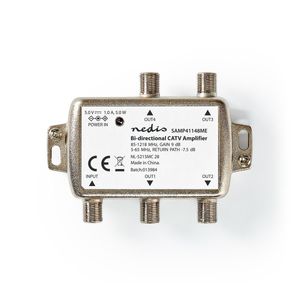 Nedis CATV-Versterker | 9 dB | 85-1218 MHz | Zilver | 1 stuks - SAMP41148ME SAMP41148ME