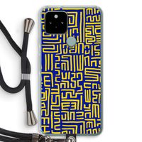 Majorelle Blue Print: Pixel 5 Transparant Hoesje met koord Majorelle Blue Print: Pixel 5 Transparant Hoesje met koord