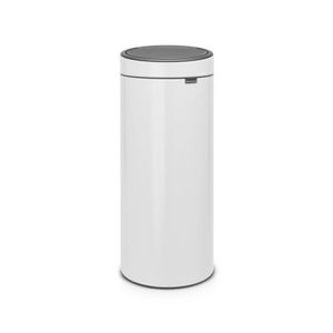 Brabantia Touch Bin afvalemmer 30 liter met kunststof binnenemmer - White