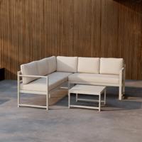 Nohr Loungeset 'Terah' Met hoekbank en tafel, kleur Beige