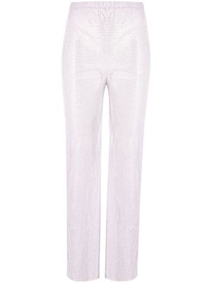 Santa Brands pantalon évasé à ornements strassés - Argent