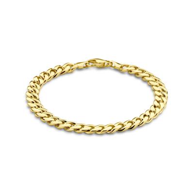 14k Geelgouden Armband met Gourmette Schakel - Tijdloze Luxe en Stijl