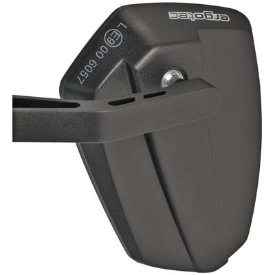 Elvedes Ergotec spiegel m-77 korte arm 120 x 80-55 mm aluminium zwart gezandstraald (k approved)