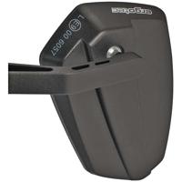 Elvedes Ergotec spiegel m-77 korte arm 120 x 80-55 mm aluminium zwart gezandstraald (k approved)
