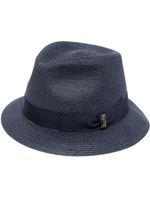 Borsalino bonnet en chanvre tressé - Bleu - thumbnail