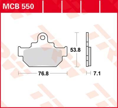 TRW Remblokken, en remschoenen voor de moto, MCB550 Allround organisch