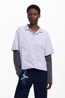 Dubbel mouw patch T-shirt Botter - RED - M