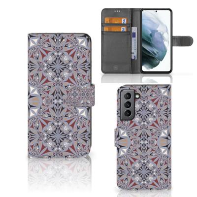 Samsung Galaxy S21 FE | Bookcase | Flower Tiles