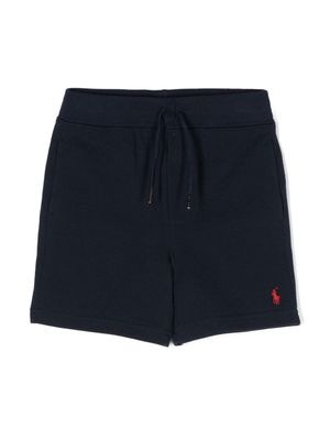 POLO RALPH LAUREN KIDS short en coton à logo brodé - Bleu