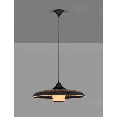 Lyora HanglampCapa zwart met rotan - 9586519