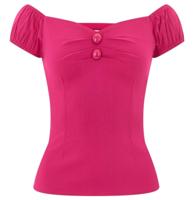 Collectif Dolores Top Hot Pink-XXS | 30% korting