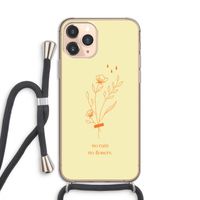 No rain no flowers: iPhone 11 Pro Transparant Hoesje met koord No rain no flowers: iPhone 11 Pro Transparant Hoesje met koord