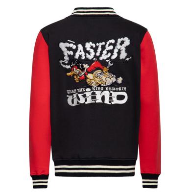 King Kerosin Faster Than The Wind College Jacket Red & Black-3XL