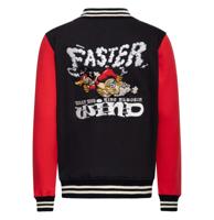 King Kerosin Faster Than The Wind College Jacket Red & Black-3XL