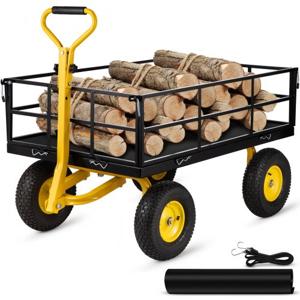 VEVOR Opvouwbare Wagen Tuin Wagen Strandkar steekwagen transportwagen tuinwagen apparatenwagen steekwagen 112x75x27,8cm