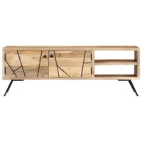 The Living Store TV-meubel Mangohout - 110 x 30 x 40 cm - Rustiek design - thumbnail