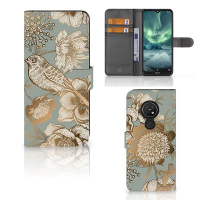 Hoesje voor Nokia 7.2 | Nokia 6.2 Vintage Bird Flowers