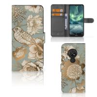 Hoesje voor Nokia 7.2 | Nokia 6.2 Vintage Bird Flowers