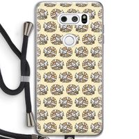 Slapende poes: LG V30 Transparant Hoesje met koord