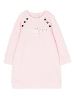 Balmain Kids ensemble robe en coton à logo imprimé - Rose