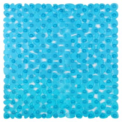 Differnz Lapis inlegmat douche - 100% PVC - anti-slip laag - 54 x 54 cm - blauw transparant