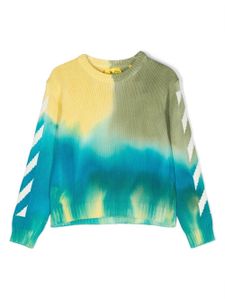 Off-White Kids pull en coton à motif tie-dye - Jaune