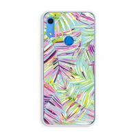 Tropical Palms Blue: Huawei Y6s Transparant Hoesje