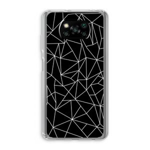 Geometrische lijnen wit: Xiaomi Poco X3 NFC Transparant Hoesje