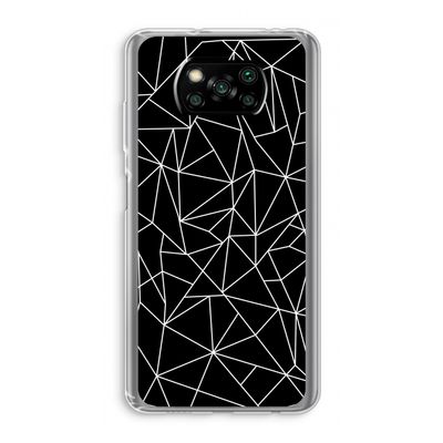 Geometrische lijnen wit: Xiaomi Poco X3 NFC Transparant Hoesje