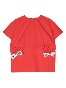 DONDUP KIDS t-shirt en coton à détails de nœuds - Rouge