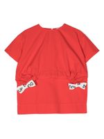 DONDUP KIDS t-shirt en coton à détails de nœuds - Rouge - thumbnail