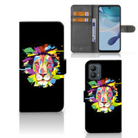Motorola Moto G53 Leuk Hoesje Lion Color - thumbnail