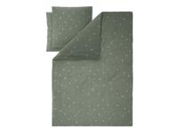 LIVARNO Mousseline dekbedovertrek 200 x 200 cm (Bloemen/groen)