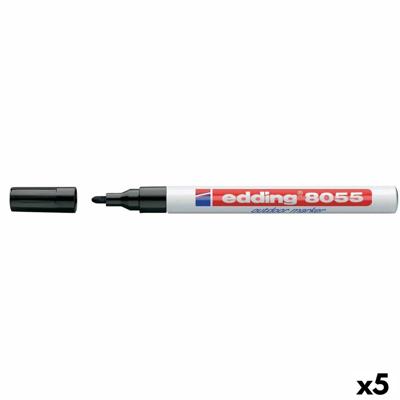 Permanente markeerstift Edding EDDING 8055 Zwart 1-2 mm (5 Stuks)