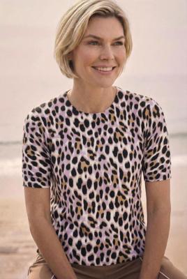 Lady Day Sage L28.601.3186 T-shirt Korte Mouw Sutton Print