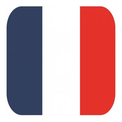 Glas viltjes met Franse vlag 15 st