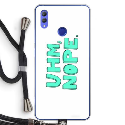 UHM, NOPE.: Honor Note 10 Transparant Hoesje met koord