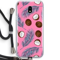 Kokosnoot roze: Samsung Galaxy J3 (2017) Transparant Hoesje met koord