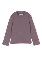 Elisabetta Franchi La Mia Bambina sweat en coton à logo brodé - Violet - thumbnail