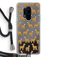 Alpacas: OnePlus 8 Pro Transparant Hoesje met koord