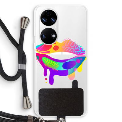 Lip Palette: Huawei P50 Transparant Hoesje met koord