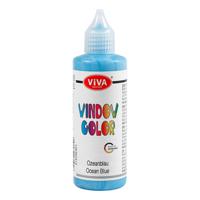 Creativ Company Window Color Sticker en Glasverf Lichtblauw, 90ml