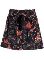 Ulla Johnson bermuda noué à fleurs - Noir