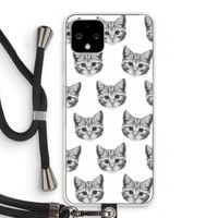 Kitten: Pixel 4 Transparant Hoesje met koord