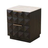 Richmond Nachtkastje 'Claremont' Eiken en travertin, 62 x 53cm