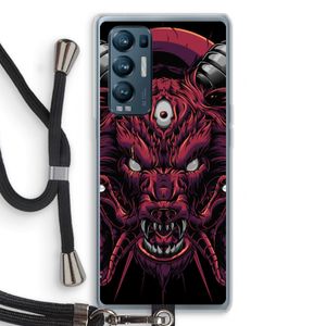 Hell Hound and Serpents: Oppo Find X3 Neo Transparant Hoesje met koord
