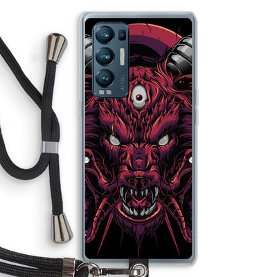 Hell Hound and Serpents: Oppo Find X3 Neo Transparant Hoesje met koord