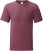 Fruit Of The Loom F130 Iconic T - Heather Burgundy - S - thumbnail