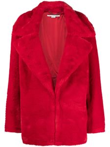 Stella McCartney manteau court à col oversize - Rouge